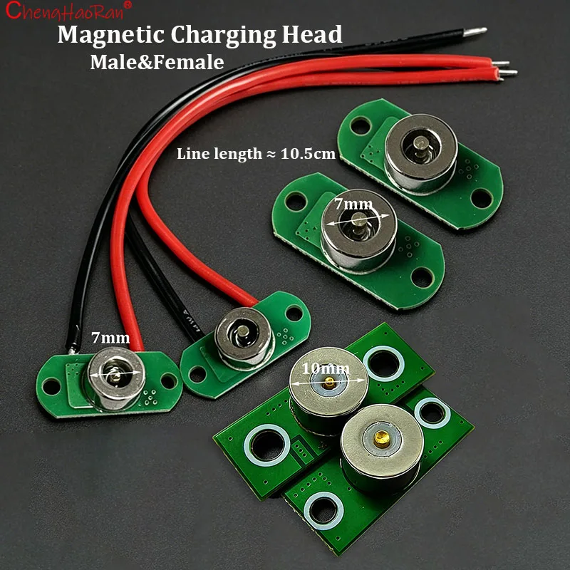 1PC Or 1 Pair 7mm 10mm Magnetic Male Female Head Circular Suction Connectors With Fixed Holes Strong Magnetic Connectors