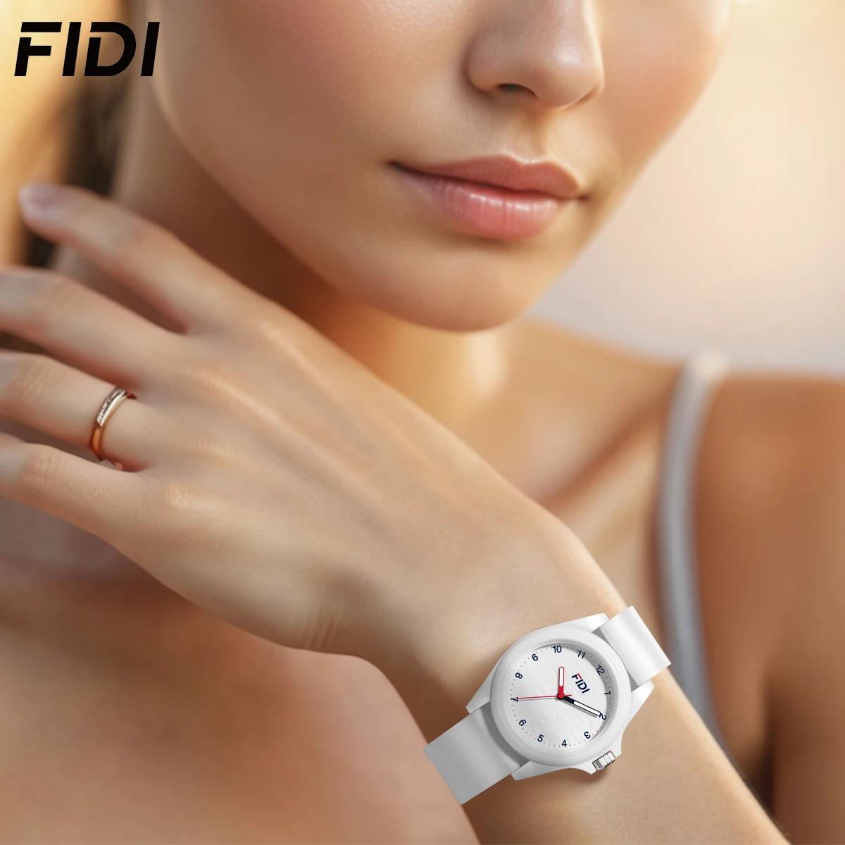 FIDI Unisex Quartz Watch - Multicolor Options, Silicone Band, Luminous Dial, Waterproof, Ideal for Students FDW1001