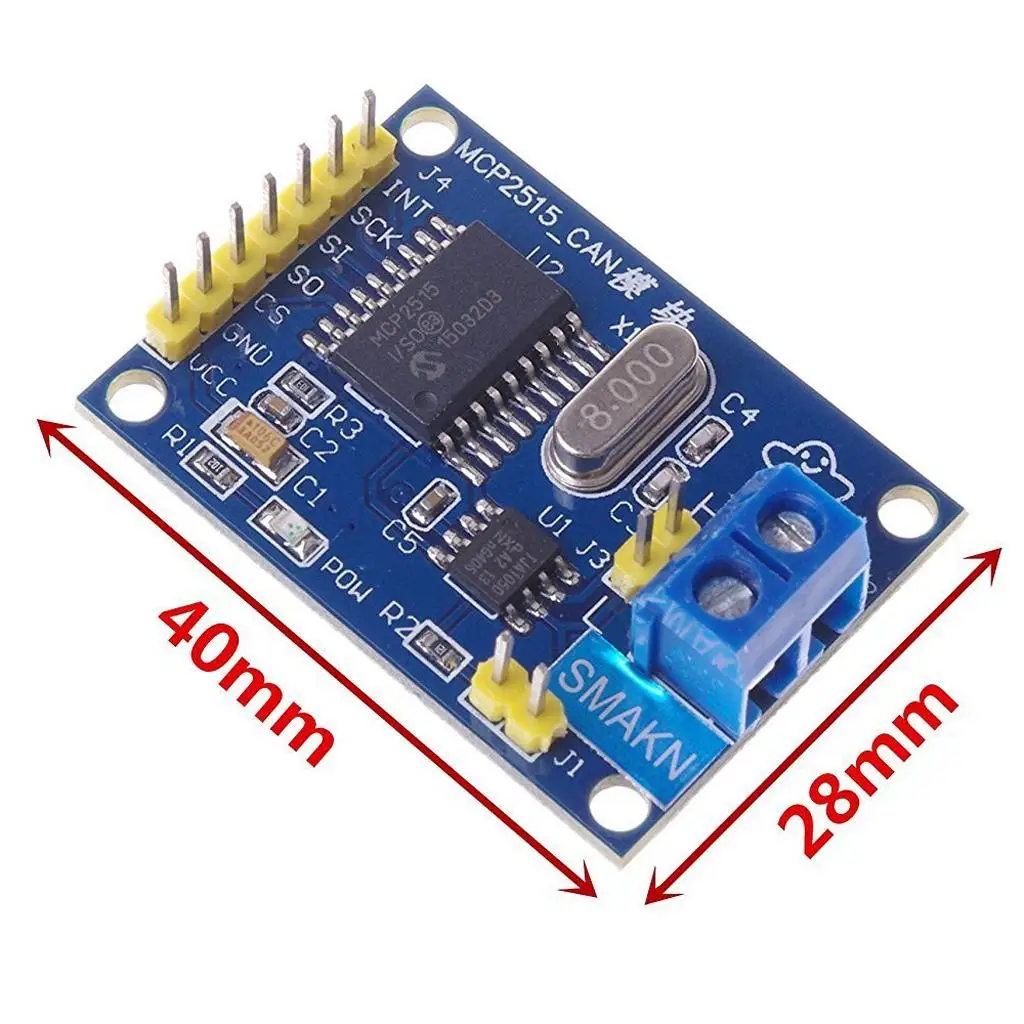 MCP2515 Bus Module Module 5V DC for Blue TJA1050 Receiver Module for 51 MCU ARM Controller Diy Kit