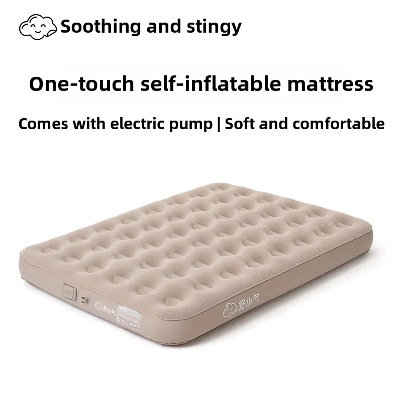 

Mattress with Auto Inflation Camping MatOutdoor Portable Mattress Double Queen Size Indoor Air Mattress Glamping Mat PVC
