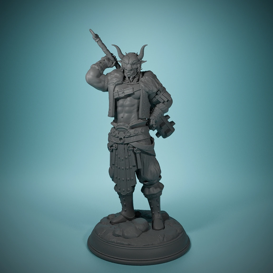 

Samurai of the Ox-Daisuke Ushio D&D Miniature Tabletop Resin Miniatures - Perfect For Tabletop Games & Role Playing