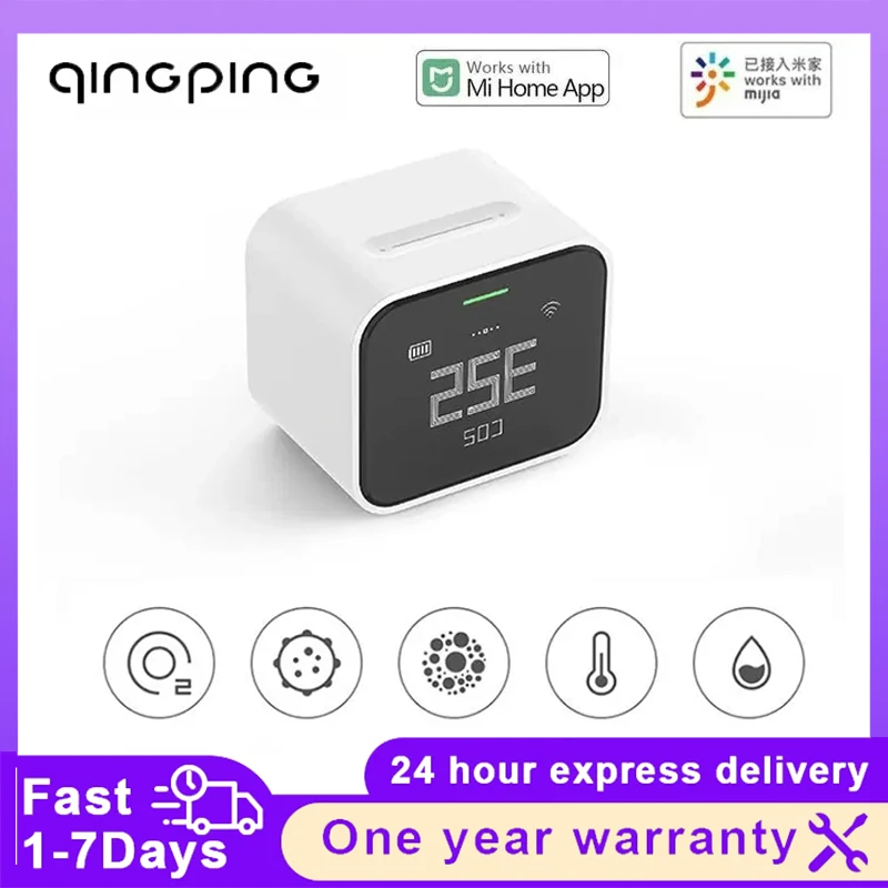 

Qingping Air Detector lite Retina Touch IPS Screen Touch Operation pm2.5 Mi home APP Contr Works With Mi home APP Apple HomeKit