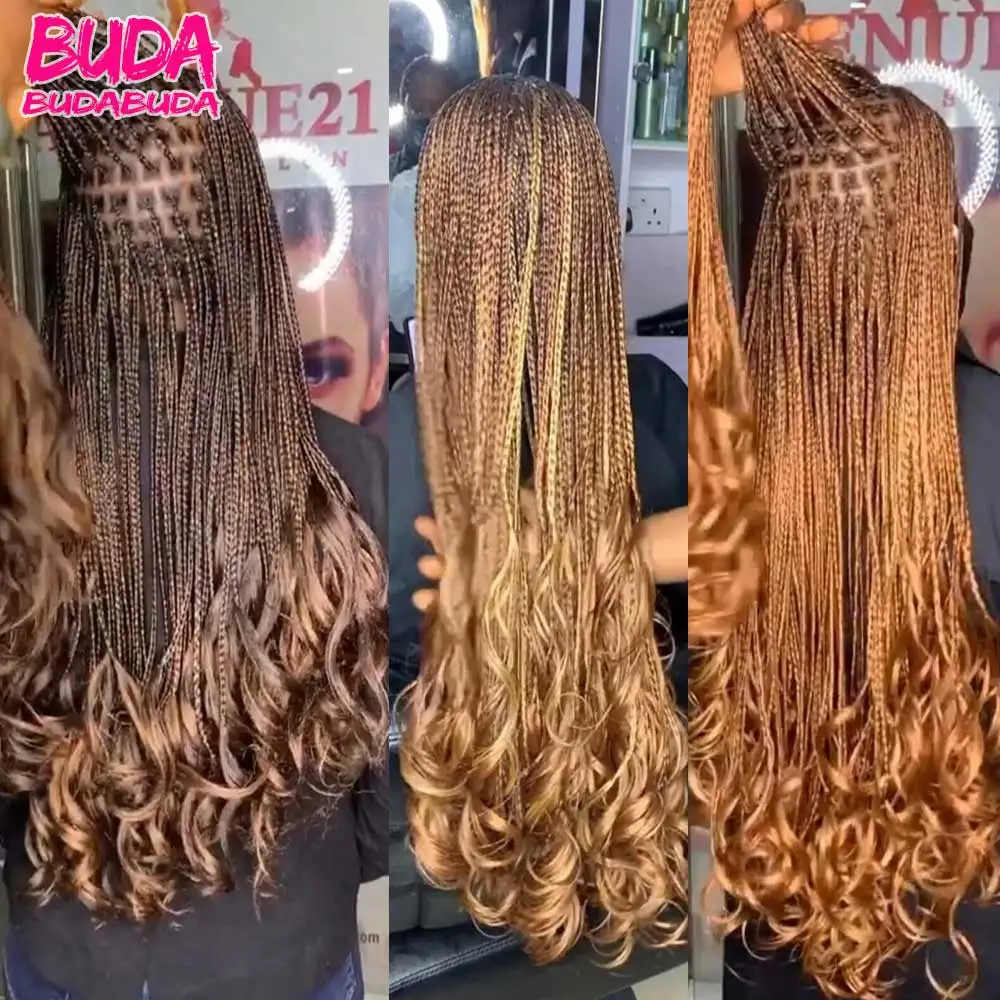 Rizos franceses para mujer, extensión de cabello trenzado de ganchillo ondulado suelto de 24 pulgadas, cabello sintético preestirado