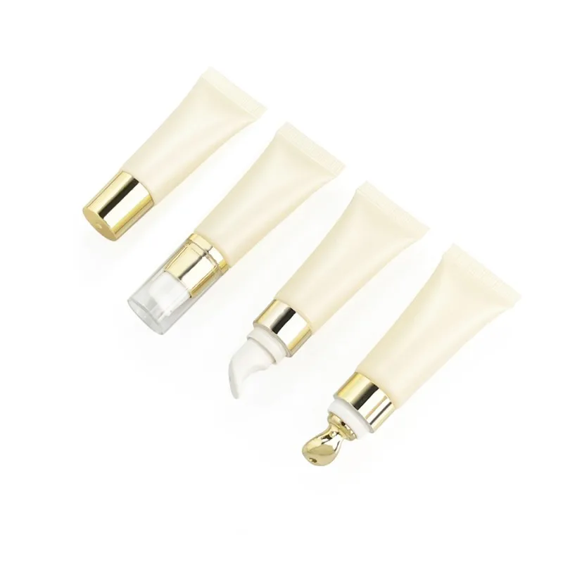 

Wholesale New 10/15ml Cosmetic Soft Tubes Pearly Beige Lipstick Bottle Eye Cream Sample Tube Eye Massage Bottle Roll on Bottle