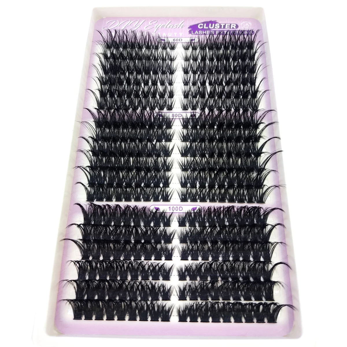 30-100D independent thick and fluffy eyelash extension 18 rows fluffy cat eye eyelash bundle thick and curly eyelash bundle