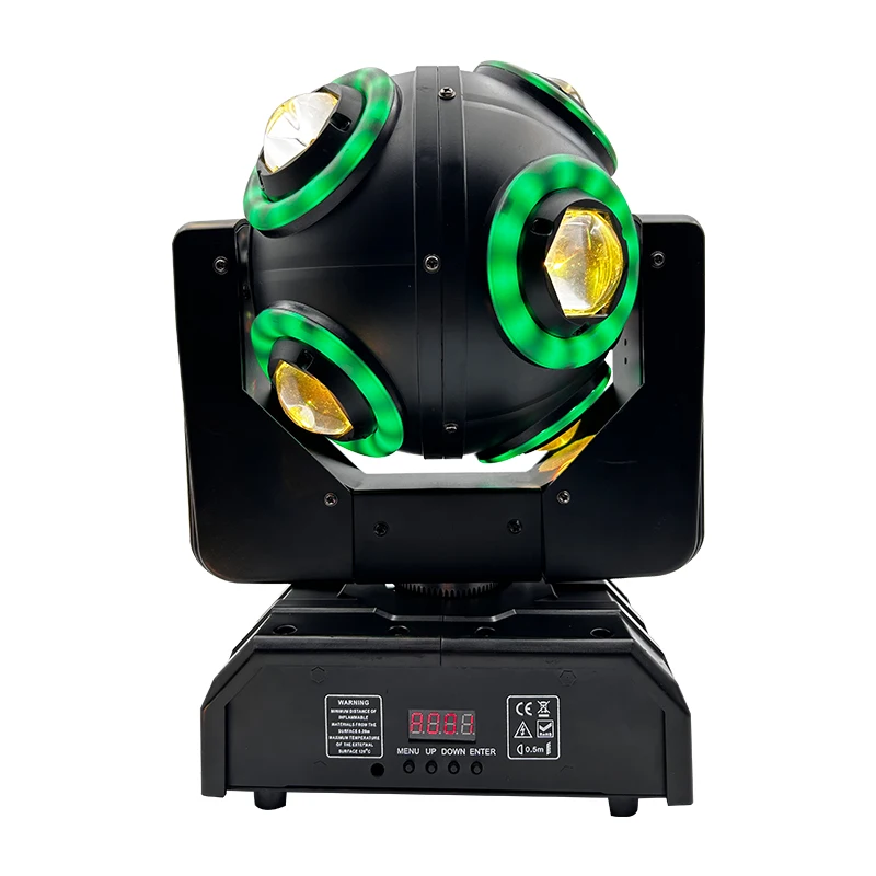 

LED Moving Head 8x15W RGBW 4in1 With Halo RGB 3in1Football Light 360 ° Infinite Rotation Beam Strobe Dj Bar DMX 512 Stage Effect