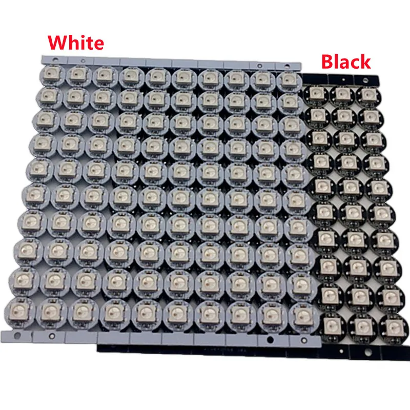 

10 ~ 100 шт. WS2812B фотоэлемент индивидуально адресуемый WS2811 IC rgb белый/черный 2812b фотоэлемент теплоотвода (10 мм * 3 мм) 5050 SMD RGB встроенный