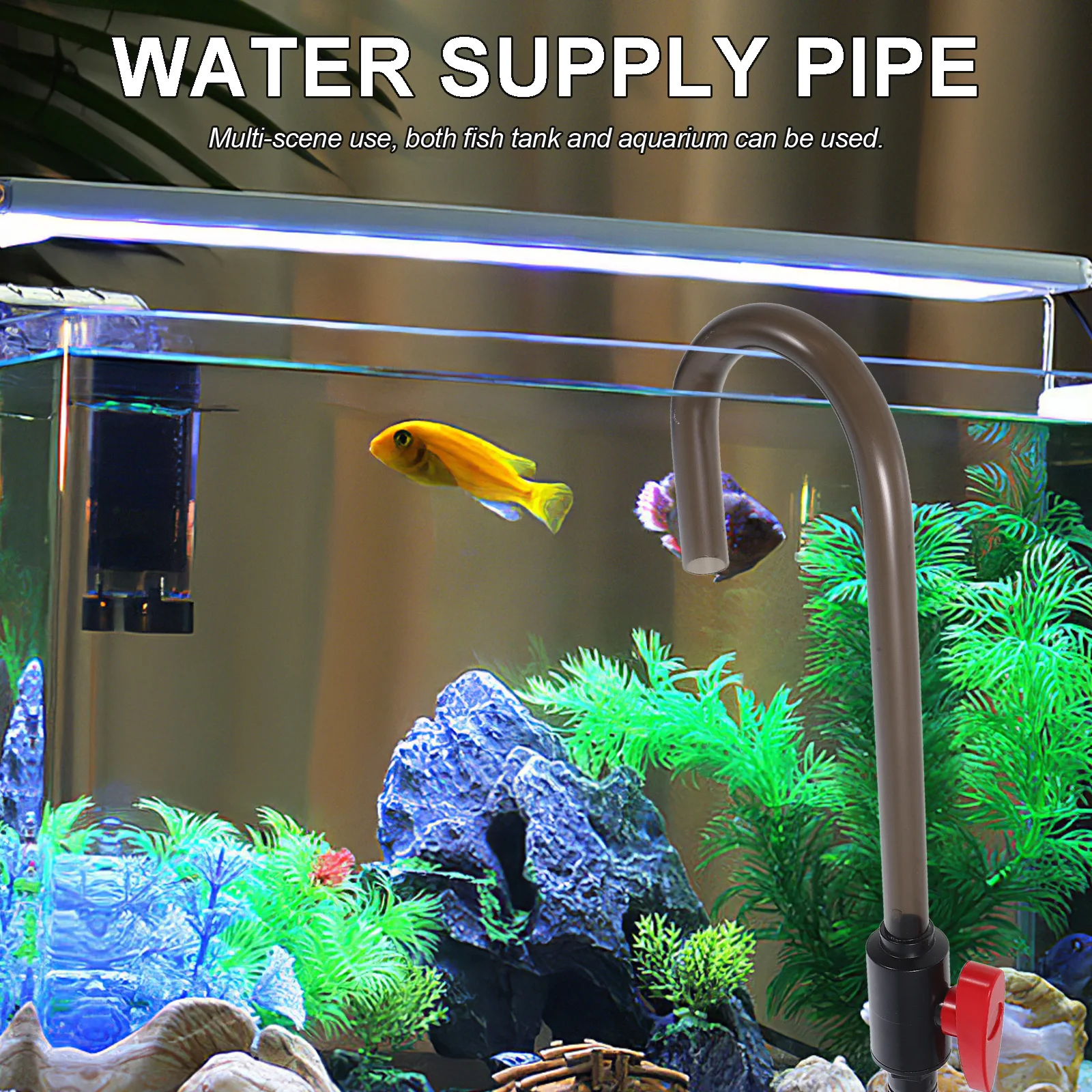 

1Pcs Water Changer Tool for Fish Tank Efficient Hanging Type Aquarium Water Filling System Easy to Install Aquarium Supplies