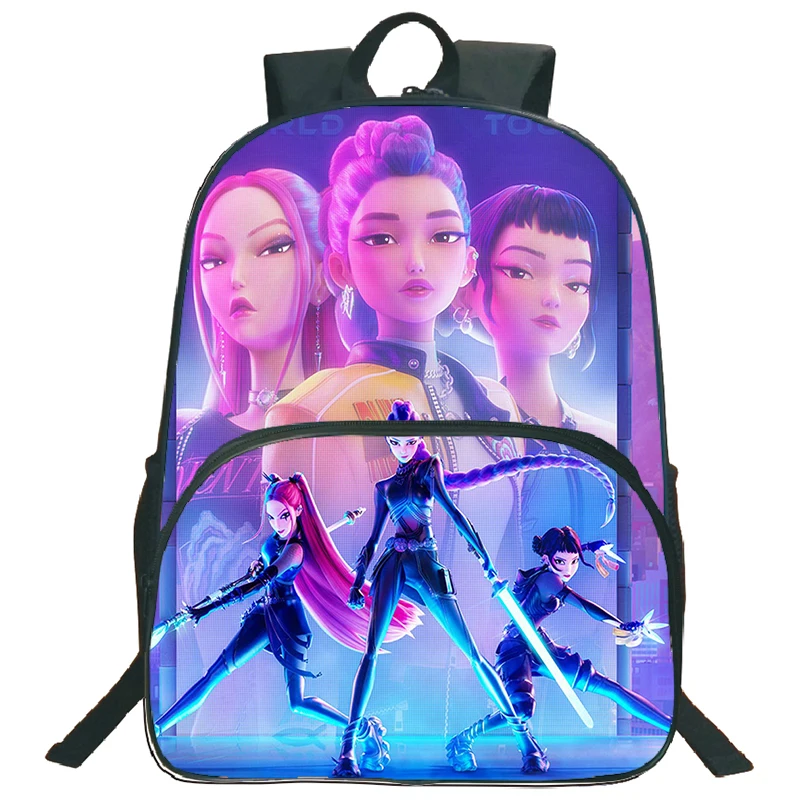 Zaino stampato Anime KPop Demon Hunters per ragazzi e ragazze Zaino di grande capacità Zaino per laptop Zaino per studenti casual da esterno