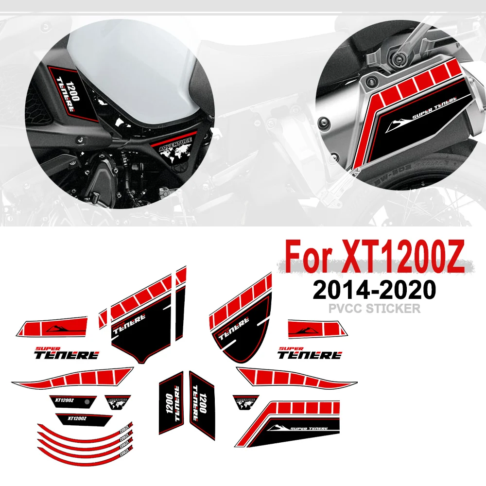 

2014 - 2020 Windscreen Wind Deflector Trunk Luggage Tank Pad Protector Decals For YAMAHA SUPER TENERE XT1200Z XT 1200 Z