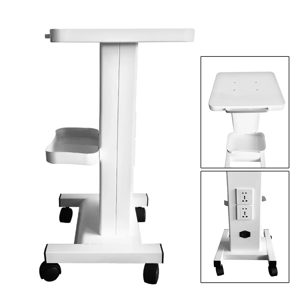 Salon Trolley With Socket Stand Rolling Cart Beauty Wheel Holder Spa Cart