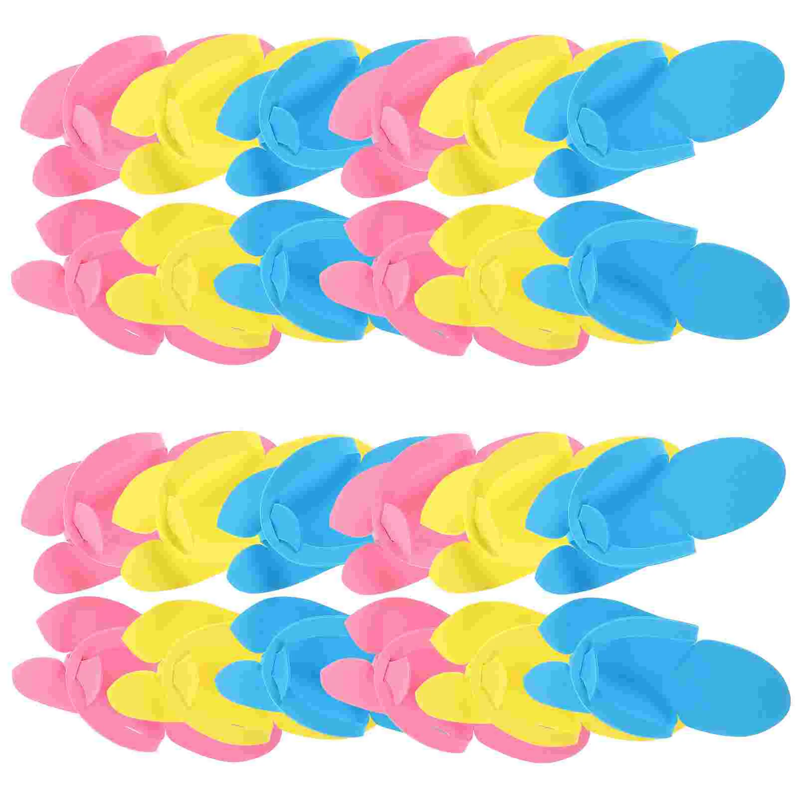 

48 Pairs Disposable EVA Slippers Lightweight Beach Party Spa Salon Hotel Guest Pedicure Foam Flops Random Color Travel Use