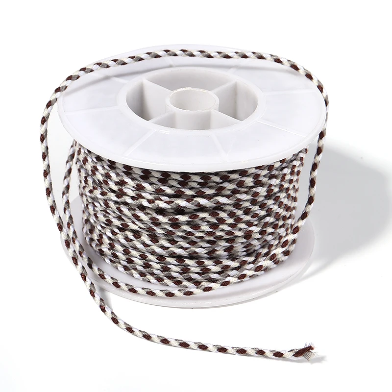25M/Roll Colorful Cotton Thread  Rope Four-Strand Braided Twist Cord for Jewelry Making DIY Bracelet Decoration Lanyard Supplies
