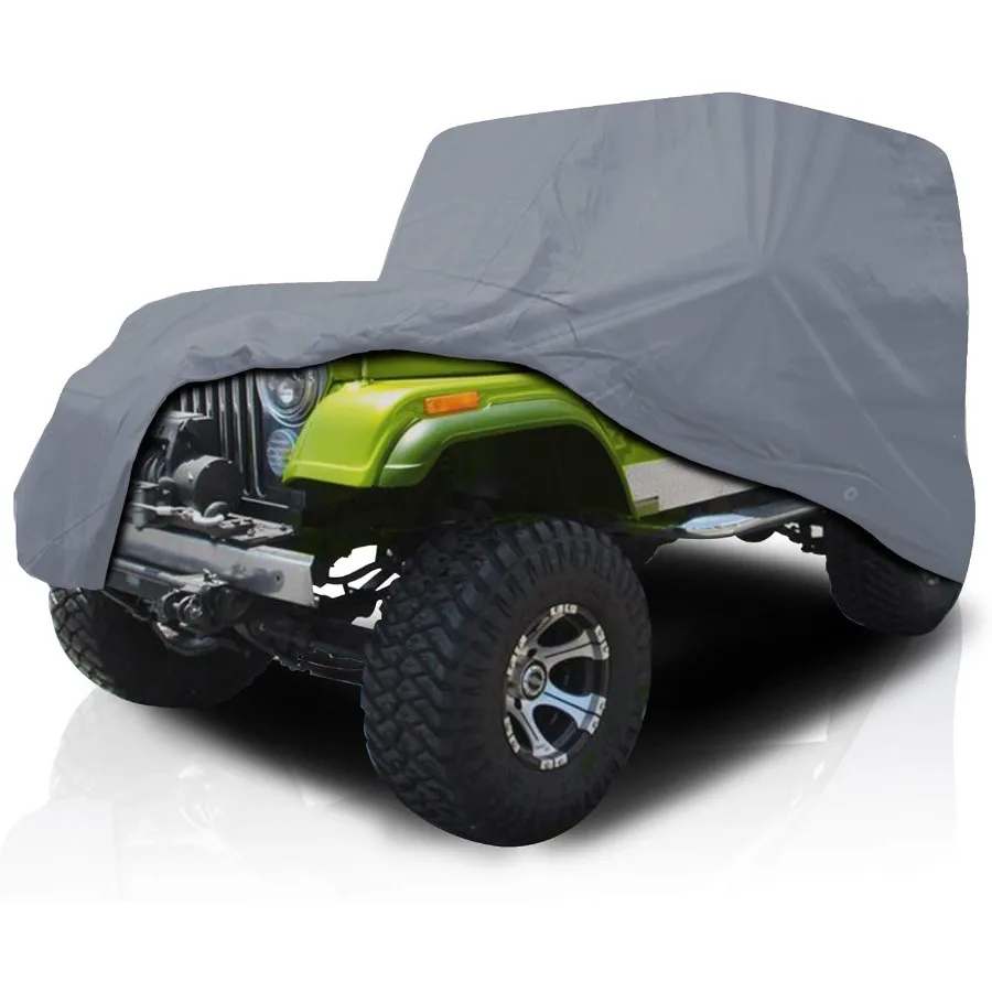 

5-слойный всепогодная защита, дышащий автомобильный чехол для Jeep CJ7 1976 19771986, внедорожник, 2 двери, защита от пыли, солнца, снега, дождя