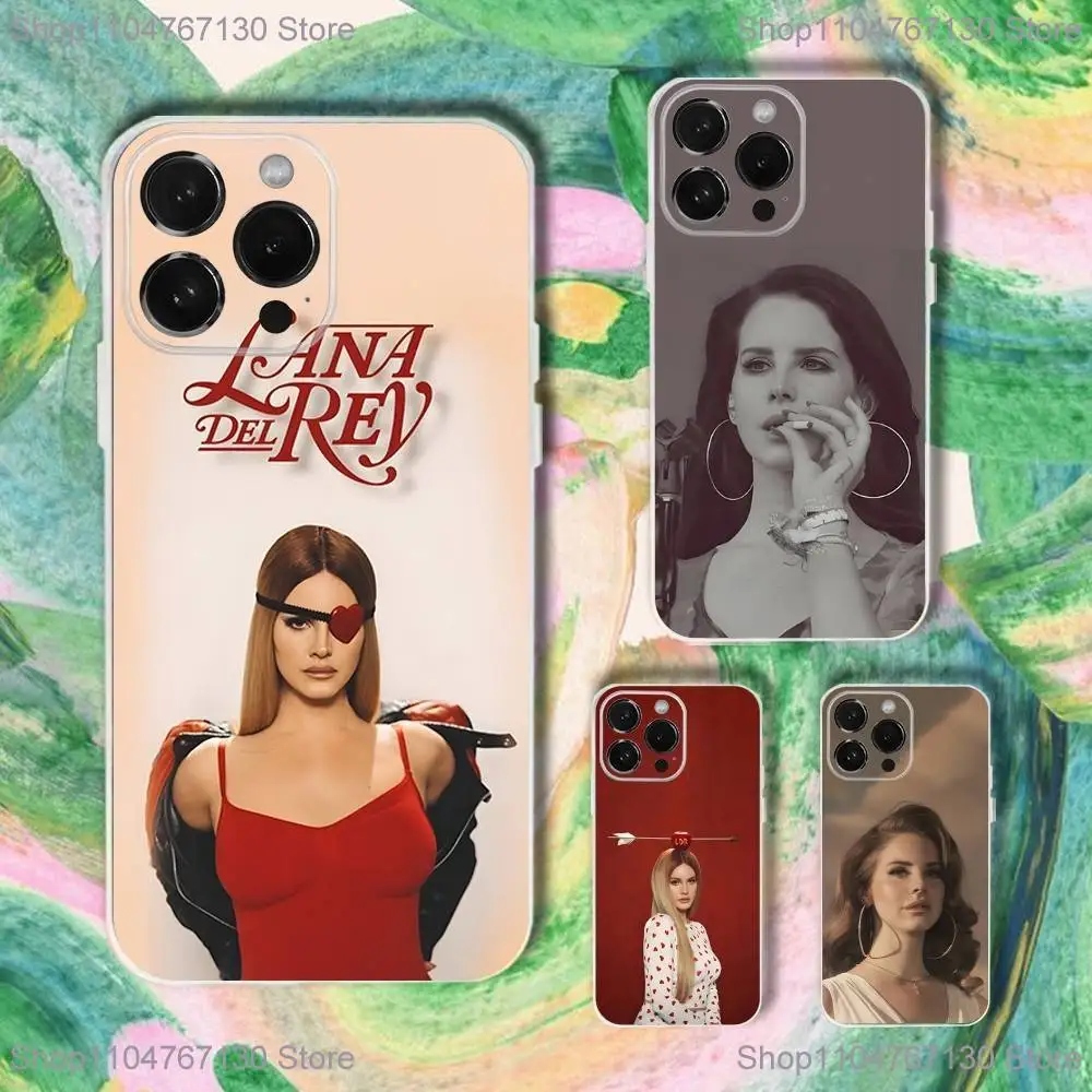 

Singer L-Lana Del R-Rey Phone Case For iPhone 16,15,14,13,12,11 Plus,Pro,Max,XR,XS,Plus,E,SE4,Mini Transparent Cover