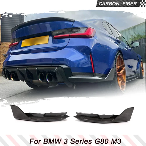 車のリアバンパースプリッター,カーボンディフューザー,ドライおよびウェット,カナード,エプロン,リップ,ウィングレット,BMW 3シリーズ,g80,m3,2021, 2022