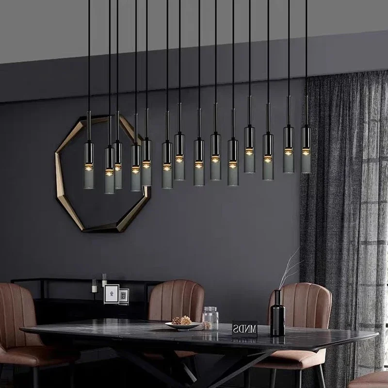 Modern Smoky Grey Glass Pendant Lights Ceiling Nordic Chandelier Home Deco Dining Room Hanging Lamp Bedroom Suspension Luminaire