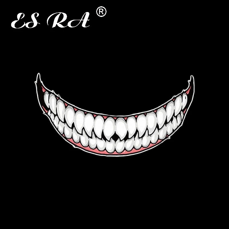 ملصقات عاكسة للدراجات النارية، ملصقات ذات فم كبير لخوذة السيارة، ملحقات تزيين السيارة بنفسك