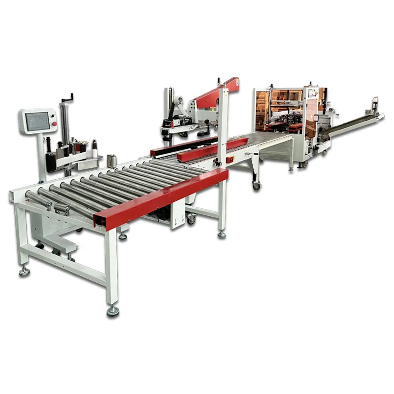 Folding cover sealing packing machine, express surface sheet labeling sealing packaging line
