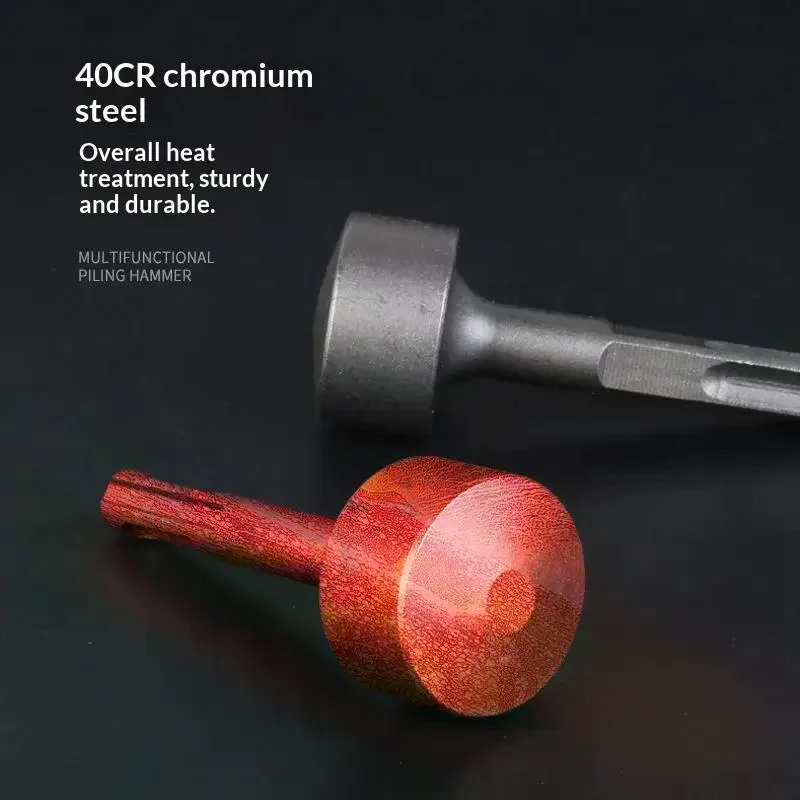 1Pcs Forged Steel Drill Bit Driver 33/34/35mm SDS PLUS Ground Rod Driver Earth Stake Grounding Rod For Rotary Hammer Drill