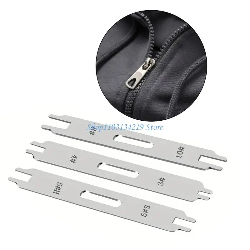 N5KC 3Pcs Professional Zippers Fixing Set Two Side Threader for Bags Clothes Projects