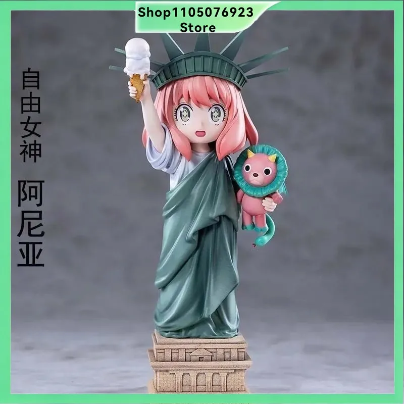 Figura de Anya Forger de Spy X Family, Versión Estatua de la Libertad, Modelo de PVC de Anime, Adorno Coleccionable para Escritorio, Decoración, Regalo