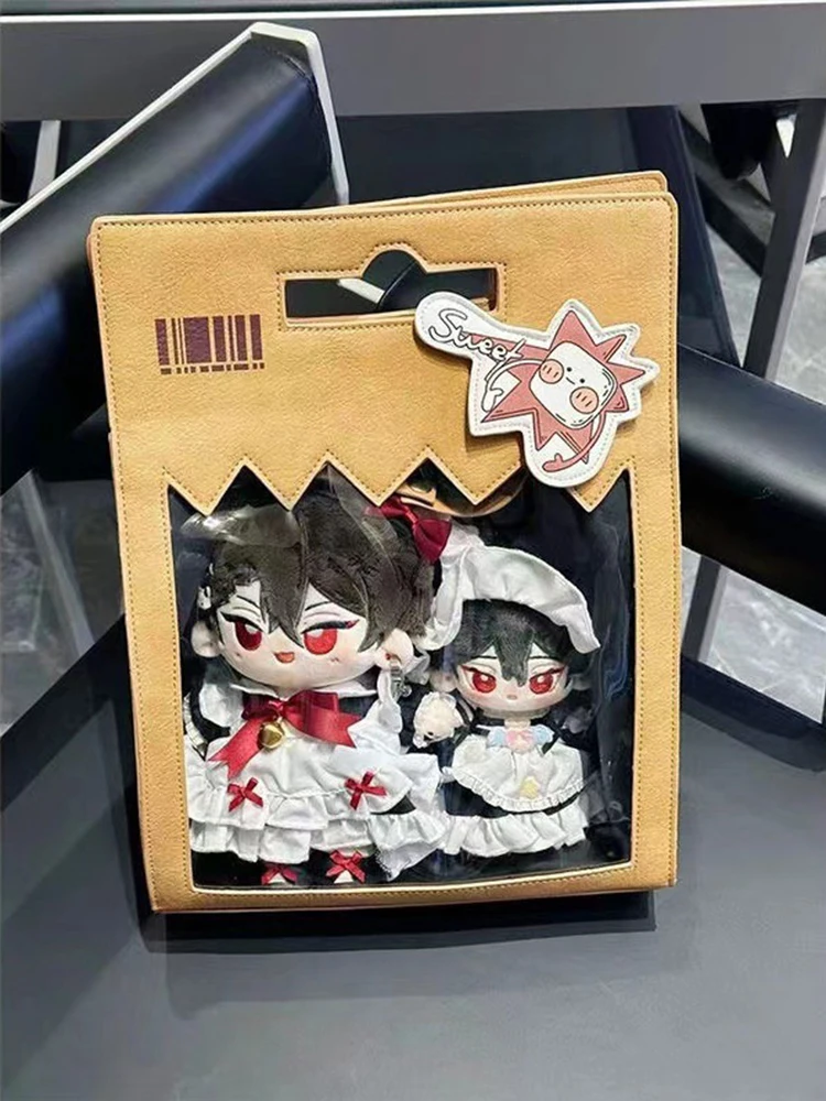 Women 20CM Dolls Bag Personalized Cute Ita Bag Street Trend Y2K Shoulder Crossbody Bag Kawaii Transparent Display Handbags