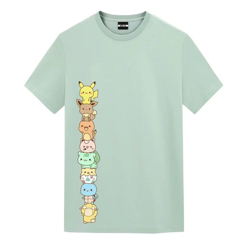 The New Short-sleeved T-shirt from Detective Pikachu, a Trendy Brand, Has Gone Viral on Instagram. It's a Pure Cotton Couple