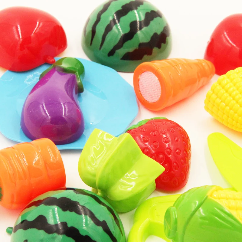 10PC /Set Plastic Kitchen Toy Fruit Vegetable Cutting Kids Pretend Play Toy Educational Cook Cosplay Kitchen Toys