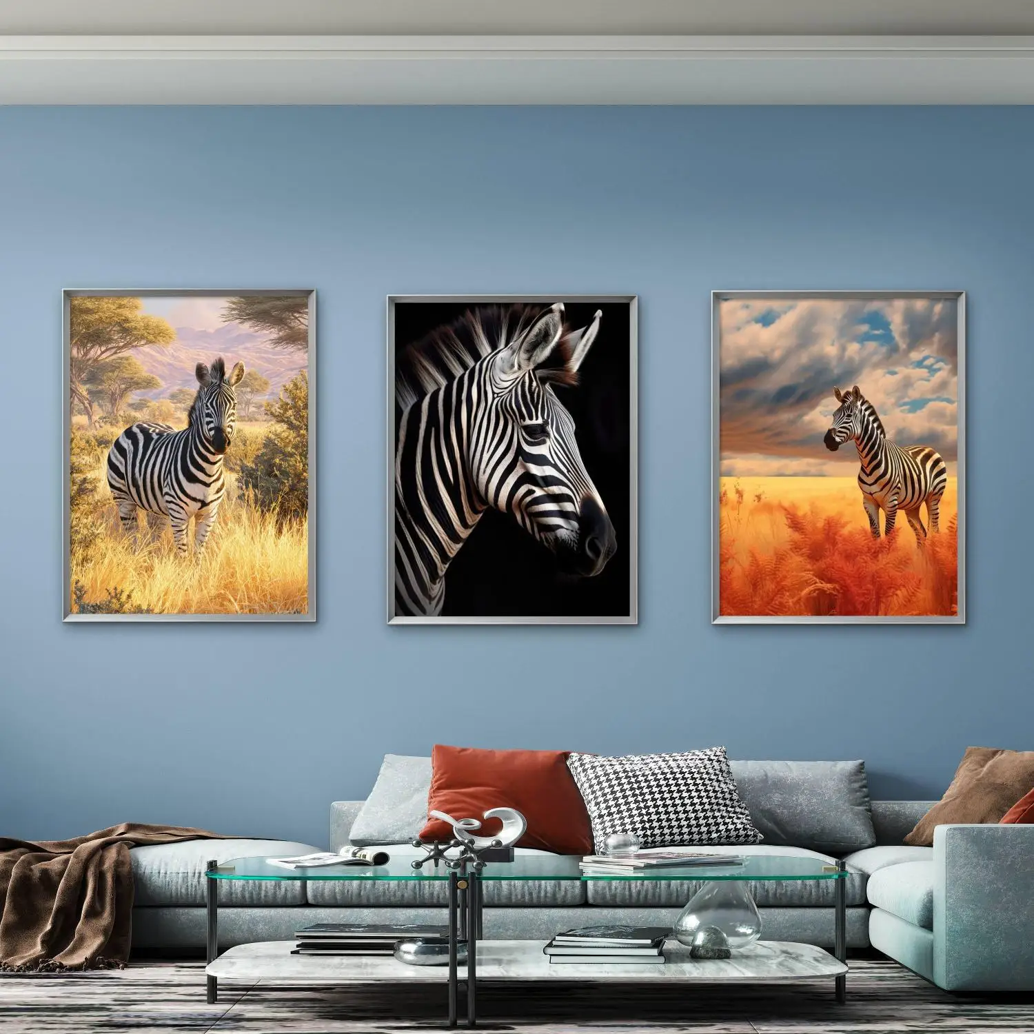

5D Diamond Painting Kit Zebras on the Grassland Photo DIY Diamond Embroidery Gem Cross Stitch Animal Theme Home Wall Decor Gift