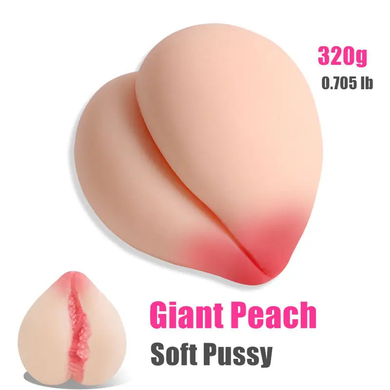 Male Masturbators Big Peach Device Artificial Realistic Vaginal Pocket Pussy Male Trainer Exerciser Adult Sex Toy for Man Solo view 6