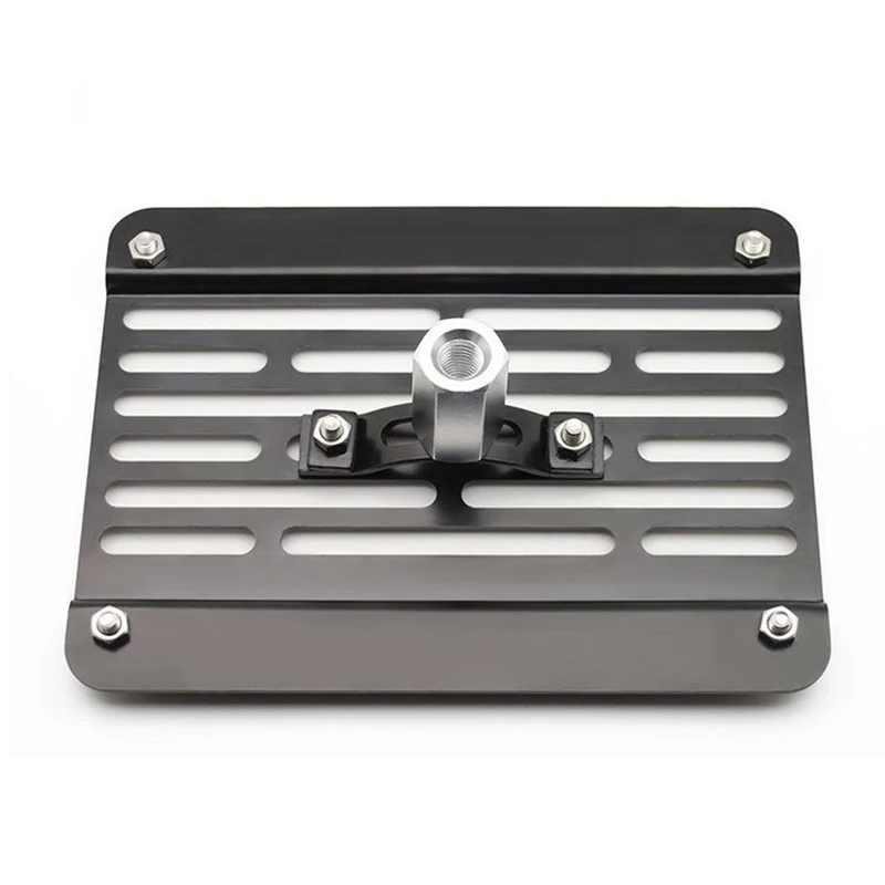Universal Black Car Front Bumper Tow Hook License Plate Mounting Bracket Holder Automobile Exterior Modification Accessories