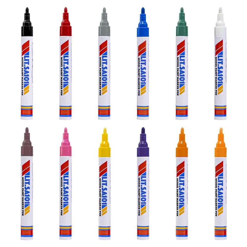 1szt White Waterproof Cars Wheel Tire Oily Mark Pen Rubber Up Cd Permanent Touch Marker Auto Paint Pen Graffiti Tire Metal P L2K0