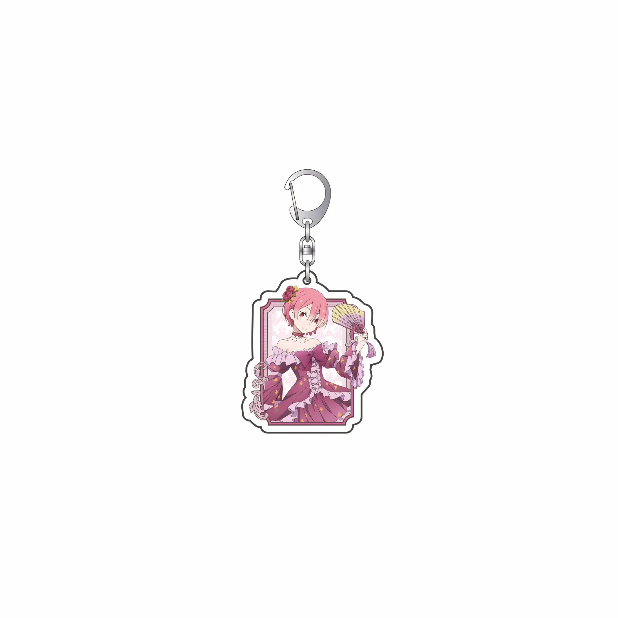 ”Re:ZERO -Starting Life in Another World“ 6cm Acrylic keychain- Emilia Rem Ram Beatrice Birthday gift keychain Cute backpack cha