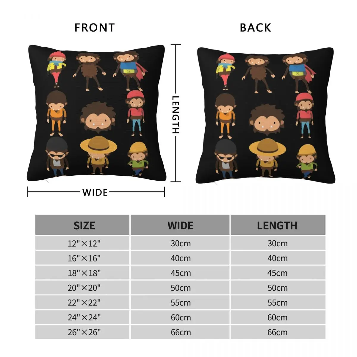 Sneaky Sasquatch Poster Square Pillowcase Pillow Cover Polyester Cushion Decor Comfort Throw Pillow for Home Bedroom