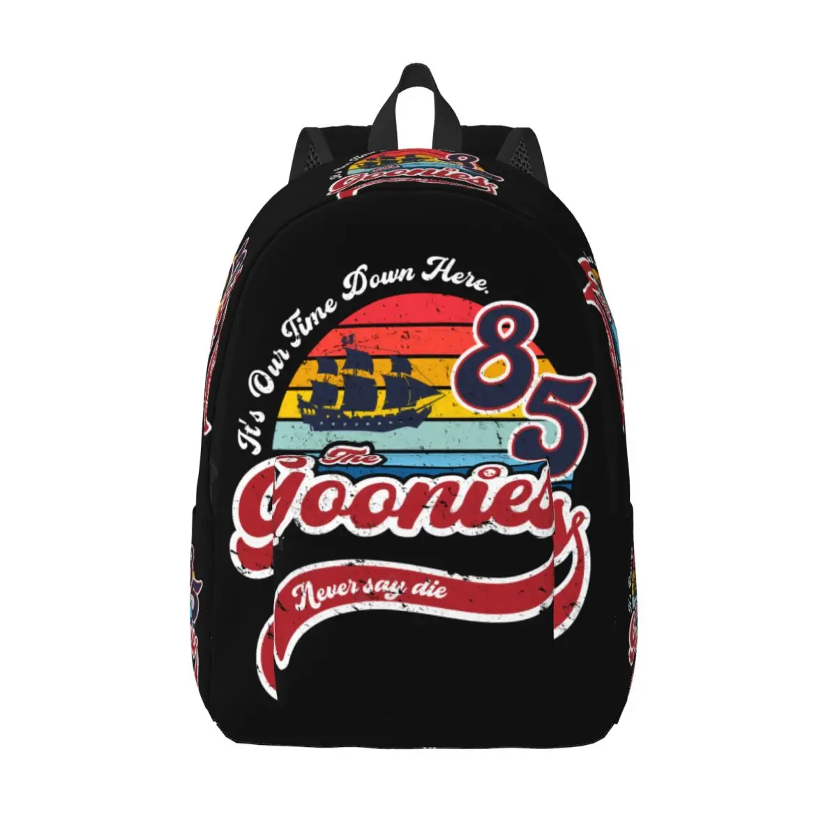 Custom Goonies Travel Canvas Backpack School Laptop Bookbag Sloth Chunk Fratelli Skull Pirate College Student Daypack Bags
