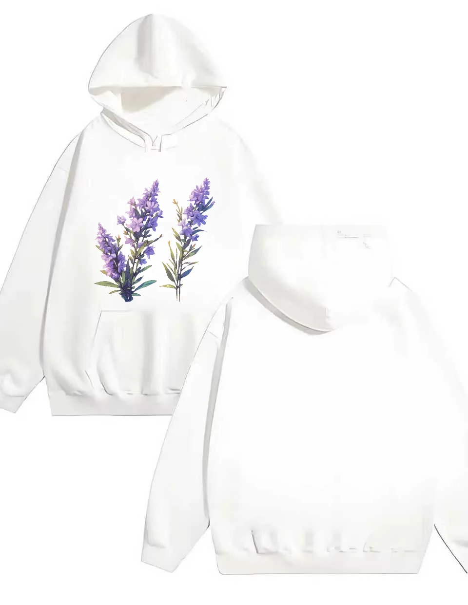 Sweater hoodie trendi merek Y2k 2025, 330G, bahan tebal dengan motif bunga asli untuk pria dan wanita, cocok untuk Halloween