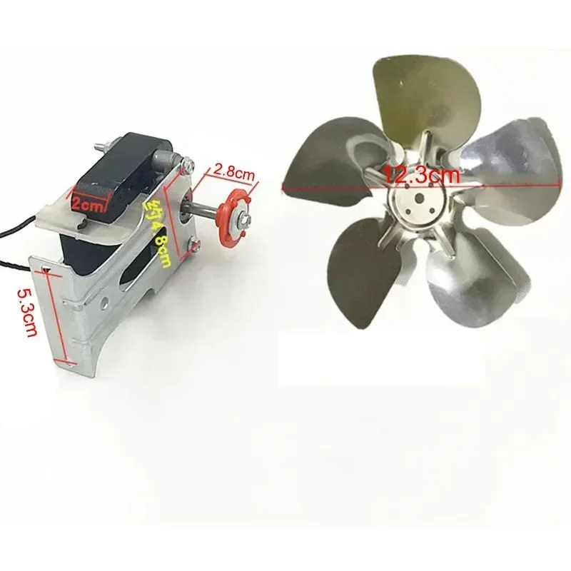 220v 4/27w Refrigerator freezer motor fan cooling fan shaded pole motor with fixed bracket blade refrigerator fan