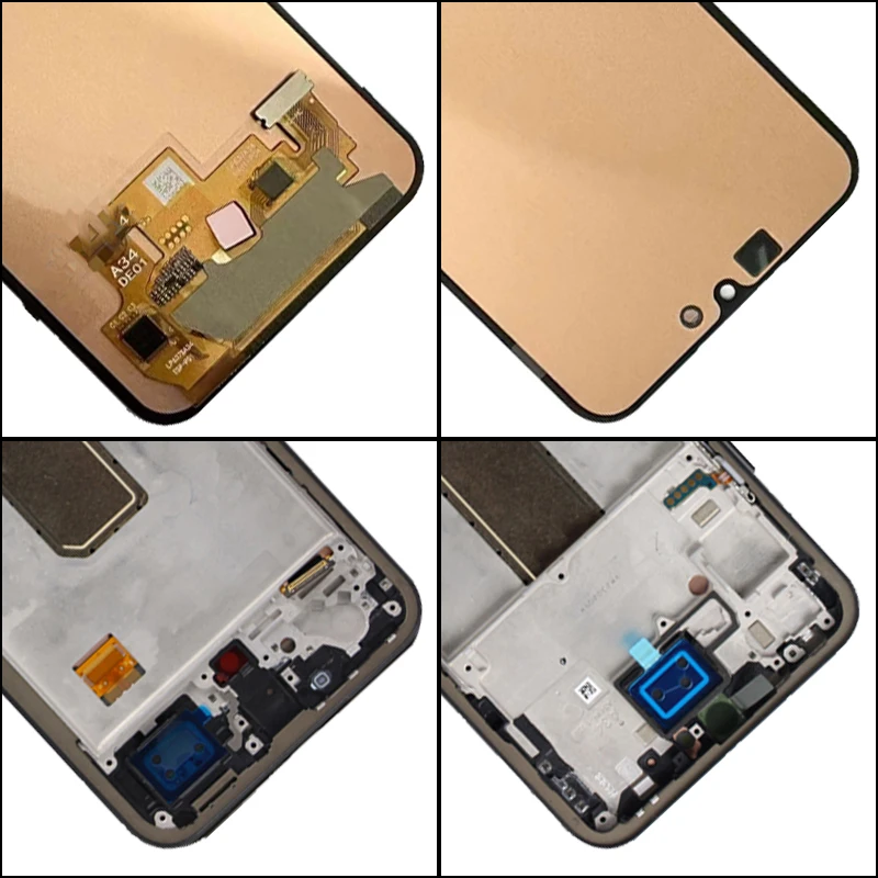 Pantalla táctil LCD con huella dactilar para móvil, piezas de reparación de pantalla de SM-A346, tamaño pequeño OLED de 6,5 pulgadas, para Samsung