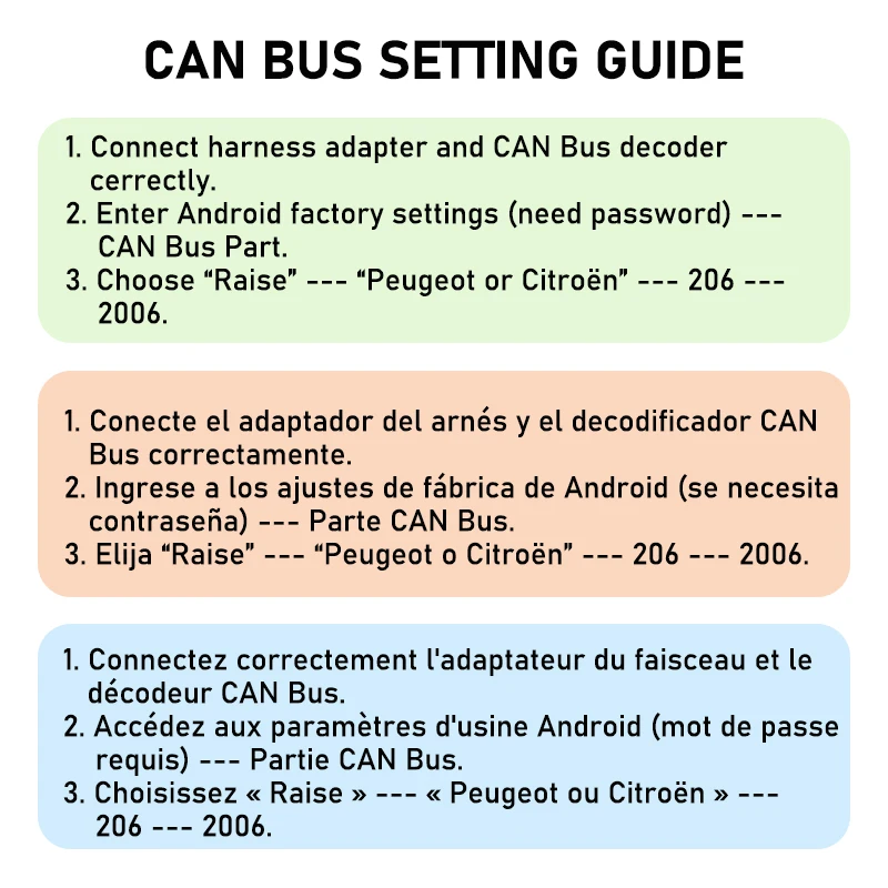 ISO-Kabelbaum CAN-Bus-Decoder, VAN-Protokoll SWC-Kompatibilität 16-Pin Android-Adapter, für Peugeot 206 307 Citroen Xsara – Detail 6
