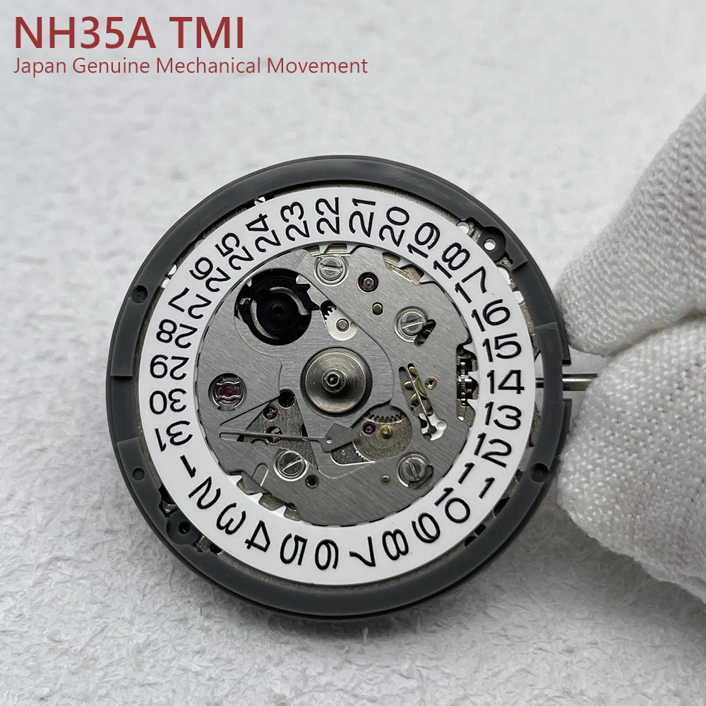 Original Japan Automatic NH35 Mechanical Movement Mod Replace Part NH35A 4R35B Movement 24 Jewels Tmi Version 3H Disc Date