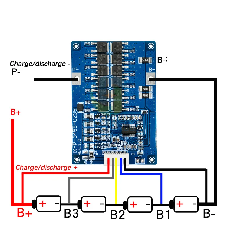 4S 35A 14.8V 16.8V Li-Ion Bms Pcm Batterij Bescherming Met Balancing Voor Lithium Ion LicoO2 Limn2O4 18650
