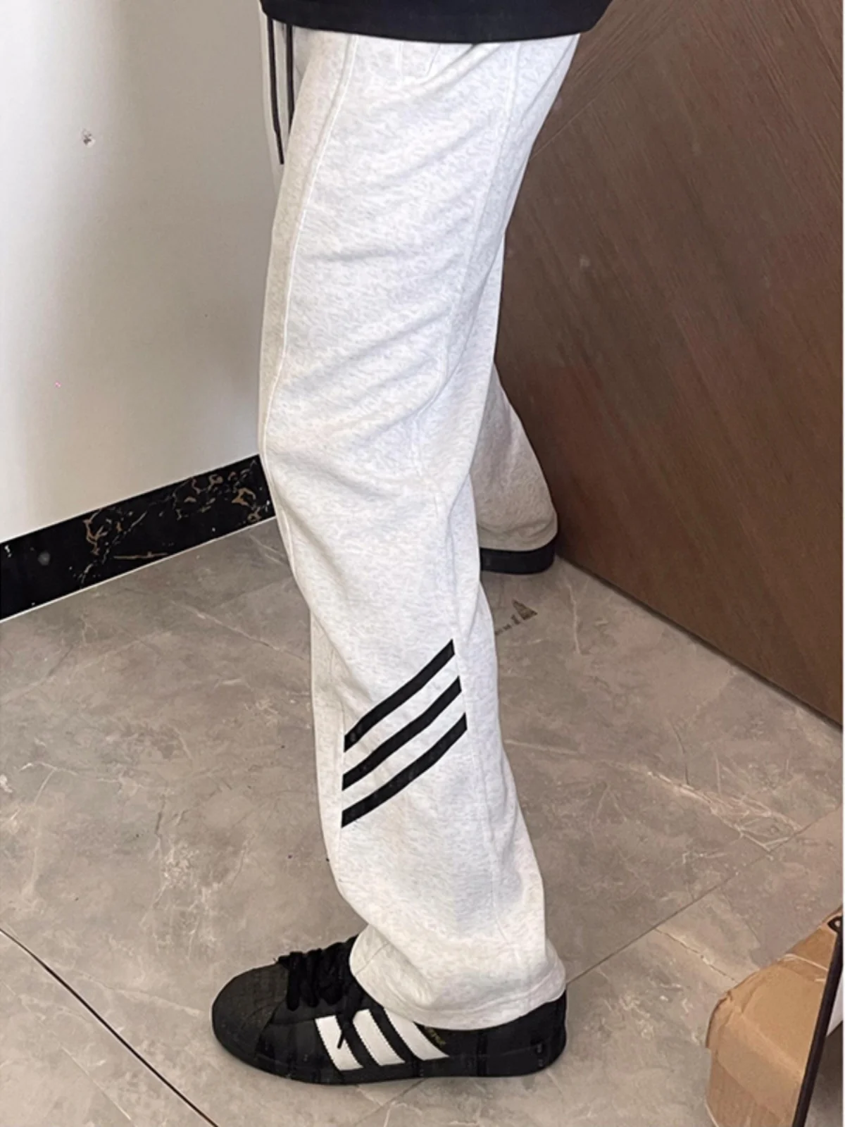 

Мужские прямые спортивные брюки свободного кроя для осени, прочные и удобные, для подростков