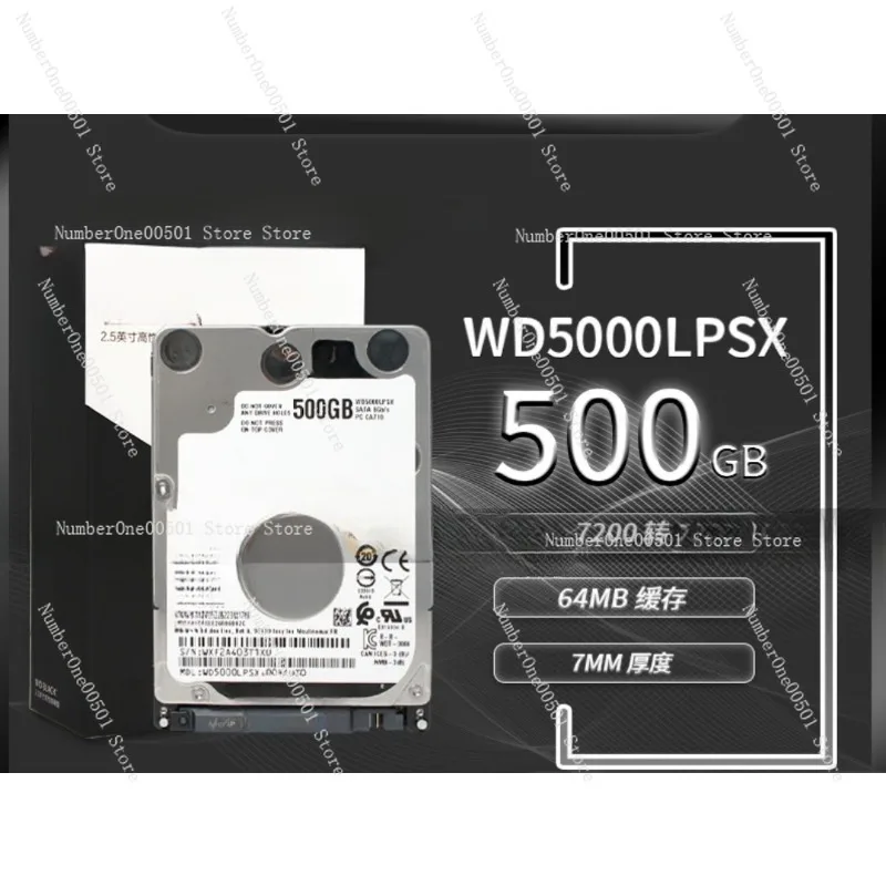 

WD5000LPSX 500G 7200 to 64M SATA3 notebook hard disk, black disk