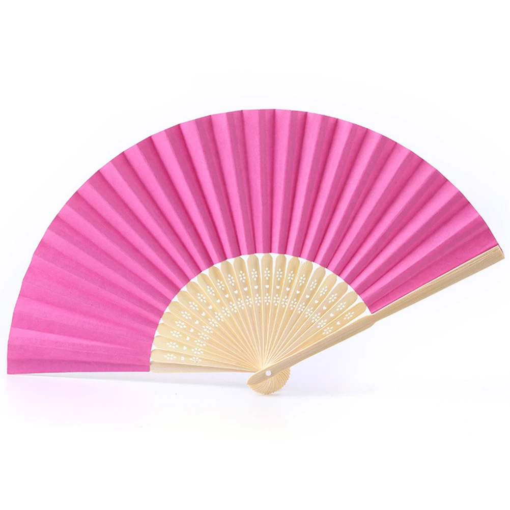 5Pcs Painting Folding Fans Bamboo Paper Handmade DIY Blank Fan for Kids Art Projects Gifts Party Decor Portable Handheld Fans