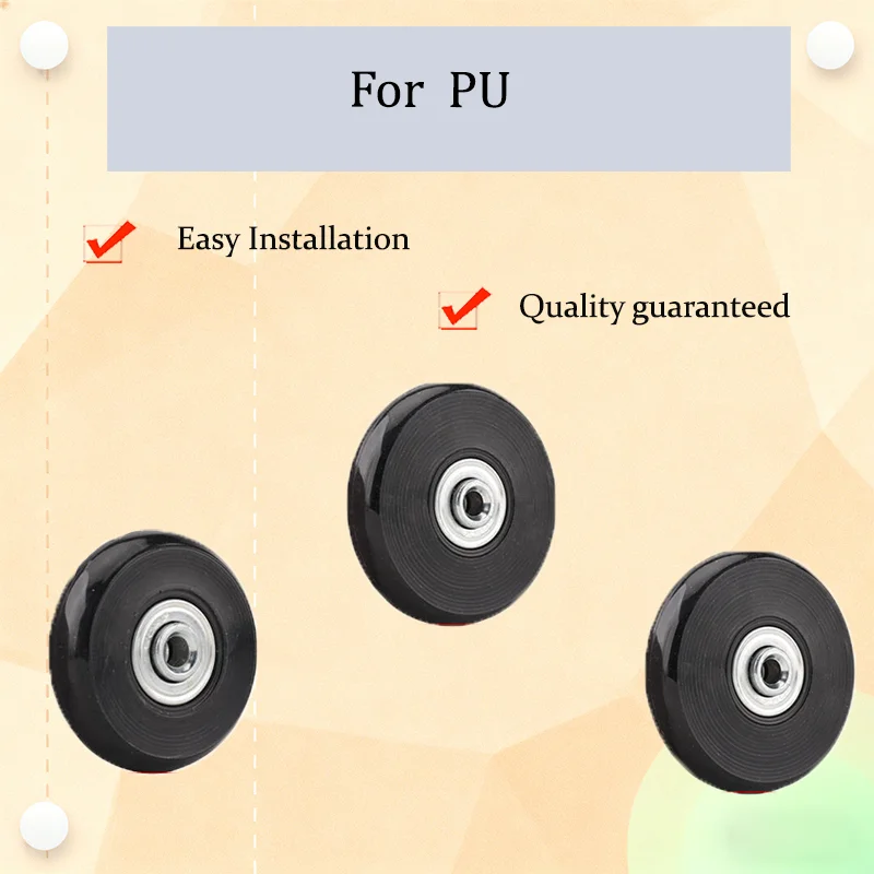 

For 50mmx14mm Easy Install 360° Rotating Silent Luggage Wheels Universal Suitcase Repair Parts