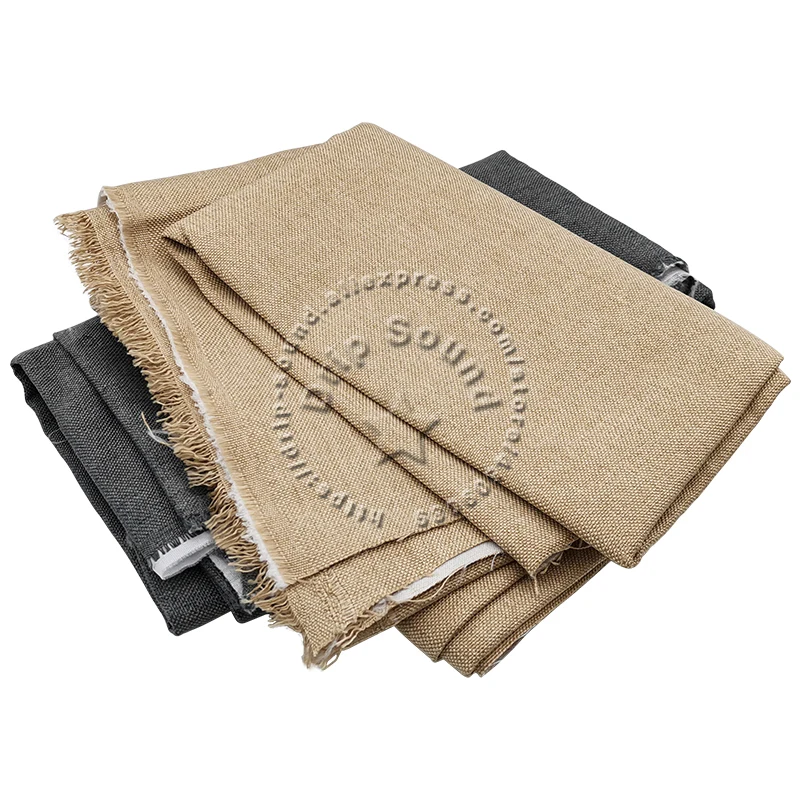 ลําโพงหนาผ้าฝ้ายผ้าลินินผ้าฝ้ายผ้าย่างโบราณตาข่าย Retro ป้องกันฝุ่นกีตาร์หน้ากากชิ้นส่วนป้องกัน