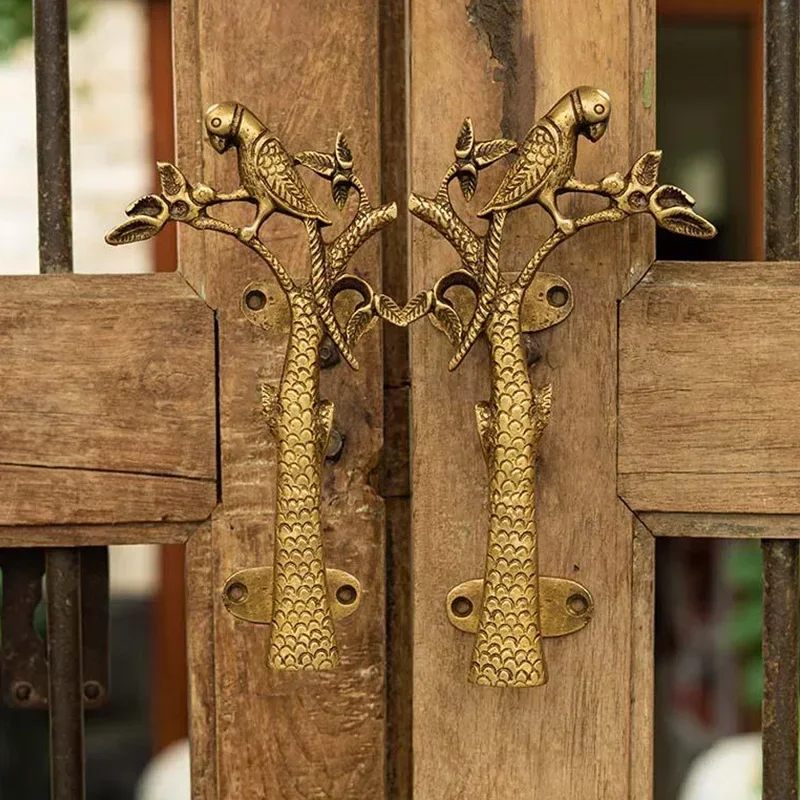 Indian handmade door handle brass retro personality cabinet wardrobe shoe cabinet handle