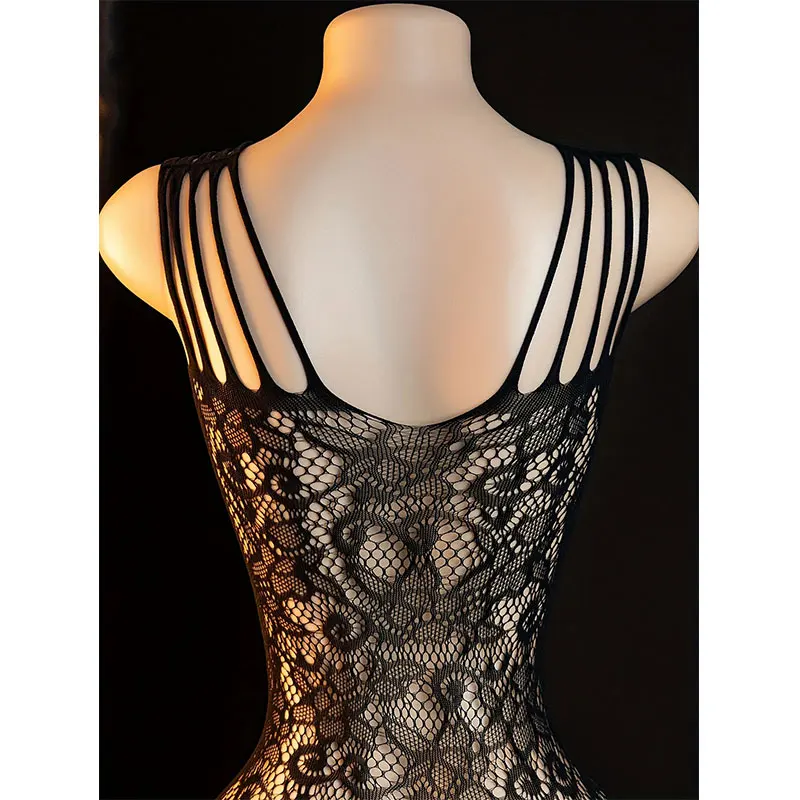 Woman Sexy Lingerie One Piece Erotic Costume Crotchless Body Stockings Open Breast Porn Tights Fishnet Underwear Sex babydolls image 5