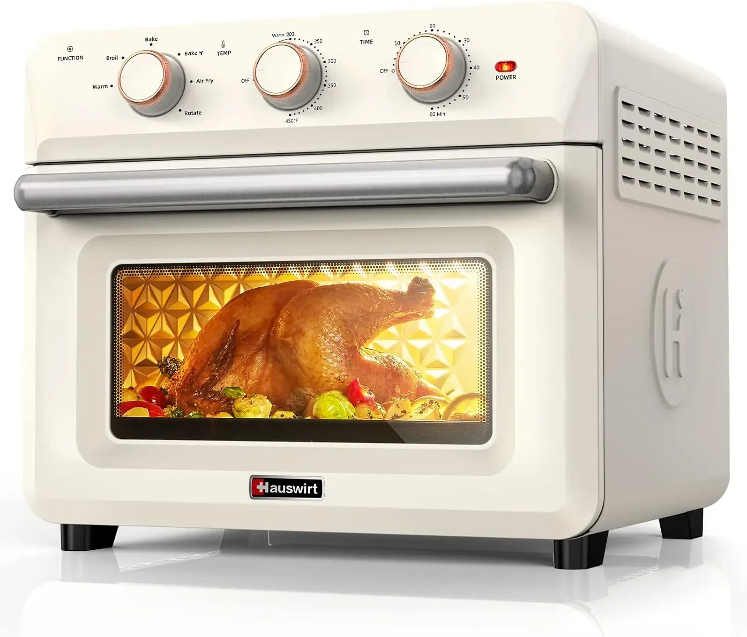 

26.5Qt Countertop Conventional Oven K5M, XL Air Fryer 6-Slice Toaster Reheat Bake Rotisserie Broil Dehydrate 10-in-1 Co